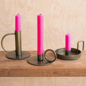 Brass Three Types of Finger Grip Candle Holder