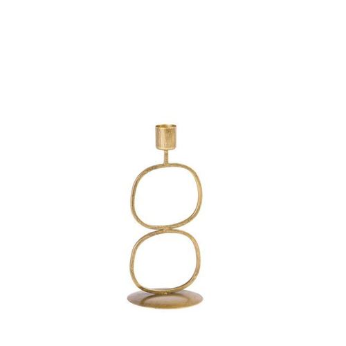 Brass Two Ring Candle Holder