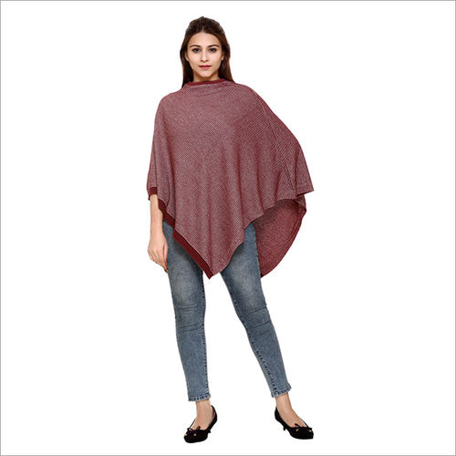 Striped Woolen Poncho