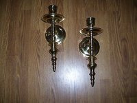 Fancy Wallhanging Brass Candle Holder
