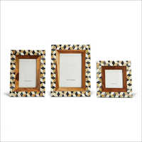 Bone And Wood Inlay Picture Frame