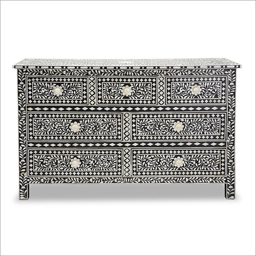 Bone Inlay Floral Chest Drawers