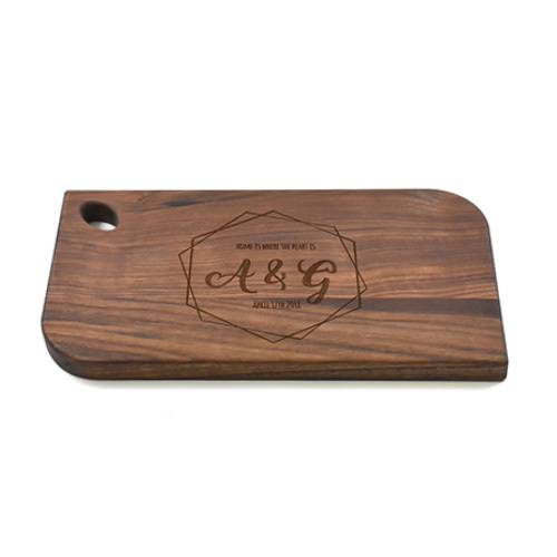 Dark Walnut Engraved Wooden Cutting Board