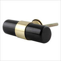 Black Resin Knob With Brass