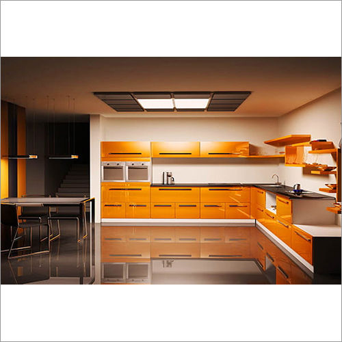 L Shape Designer Modular Kitchen