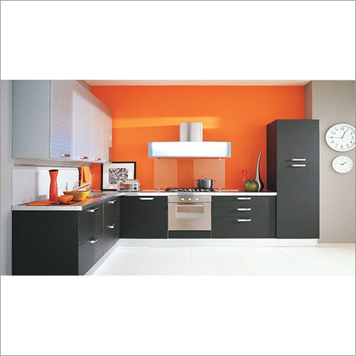 Modular L Shape Kitchen Solid Wood