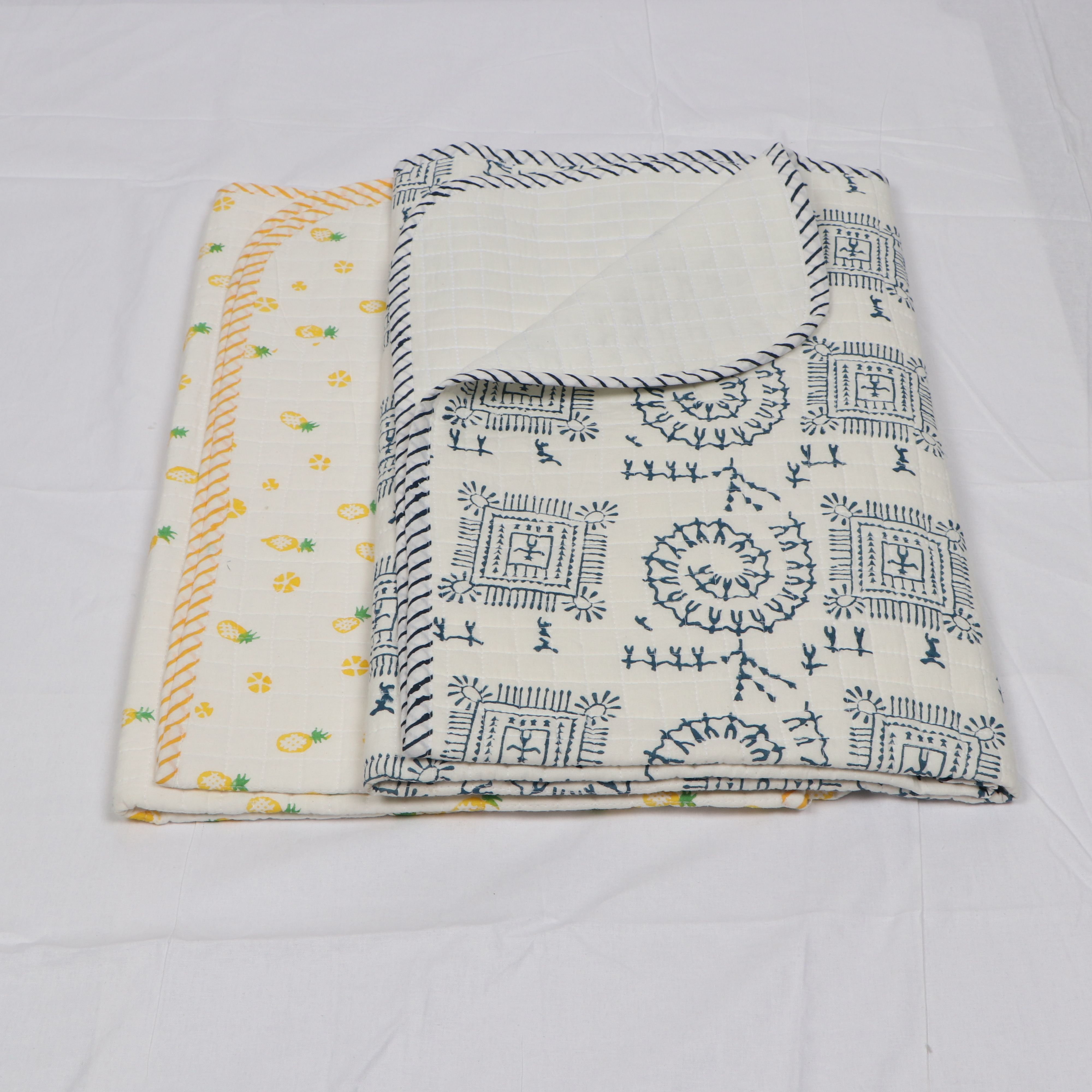 Hand Block Printed Machine Baby Quilts