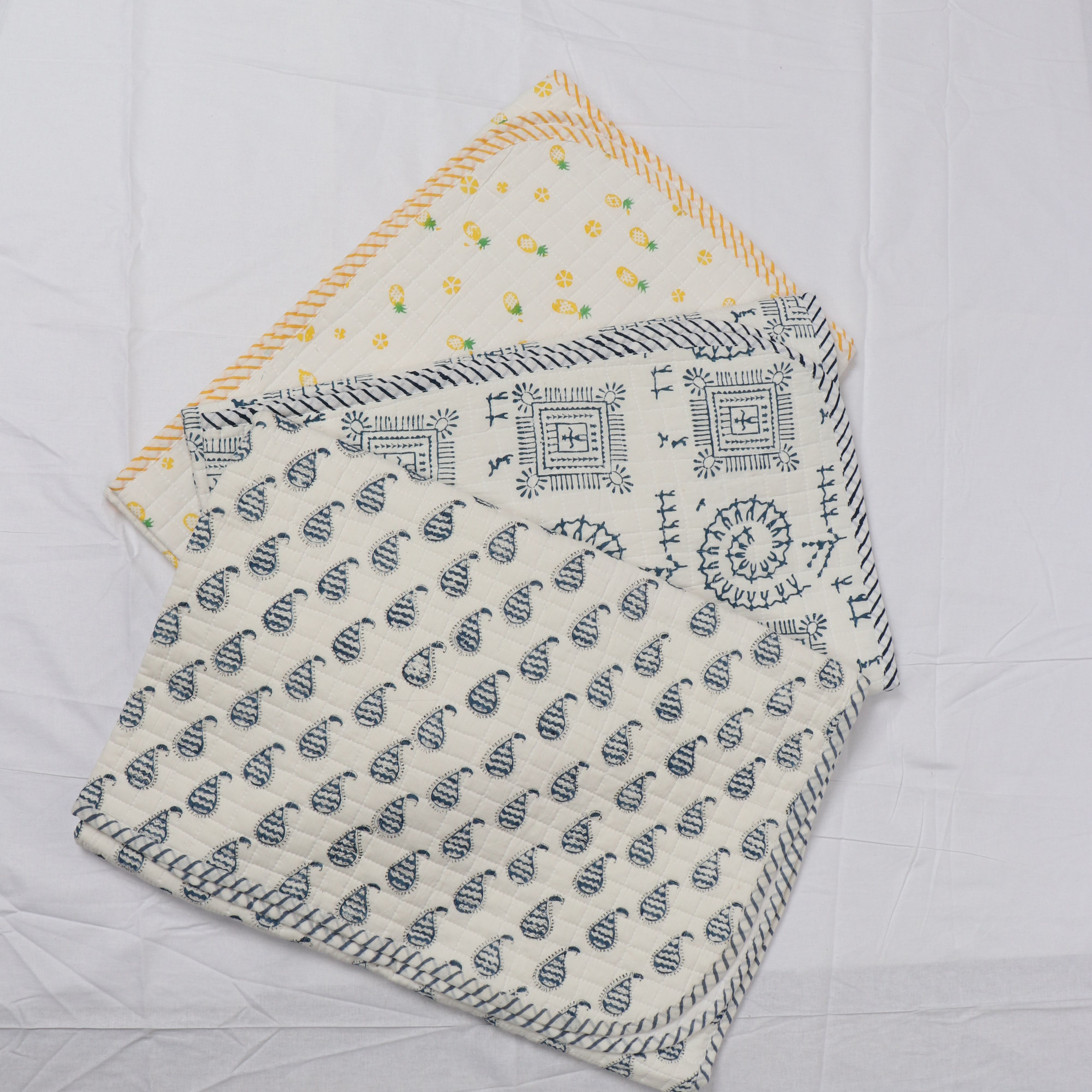 Hand Block Printed Machine Baby Quilts