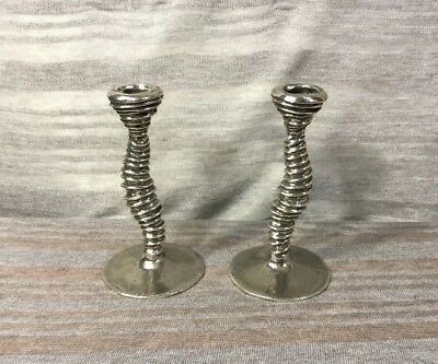 Brass Tulip Candle Holder Set of Two