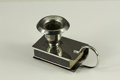 Antique Brass Silver Candle Holder With Finger Grip