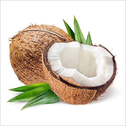 Light Brown And Green Fresh Coconut