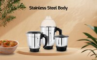 Stainless Steel 3 Pieces Mixer Grinder Jar Set Power Consumption: 750 Watt (w)