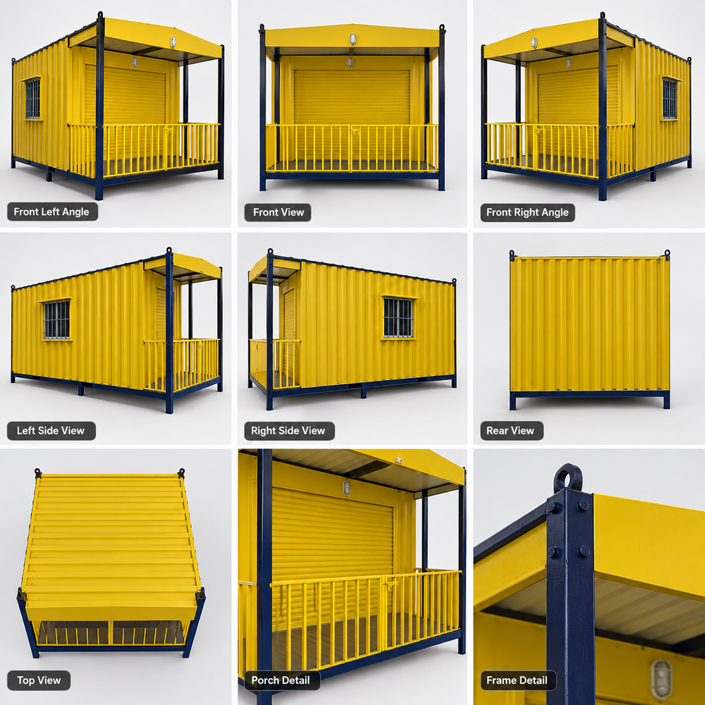 Ms Prefabricated Shop Cabin - Color: Yellow