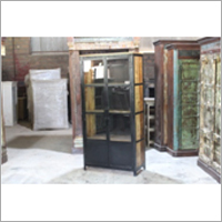 Glass door vintage bookshelf