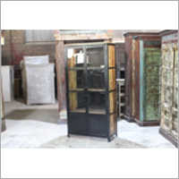 Glass door vintage bookshelf