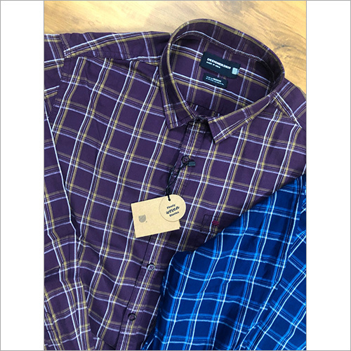Twill Maroon Checks Shirt