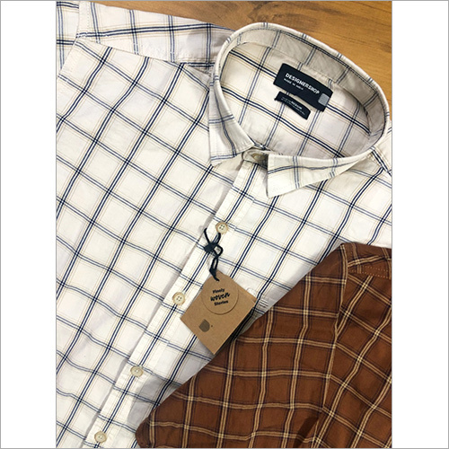 Twill Cream Checks Shirt