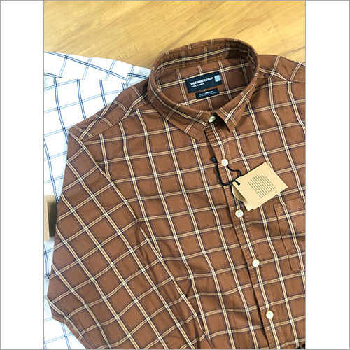 Twill Coffee Checks Shirt