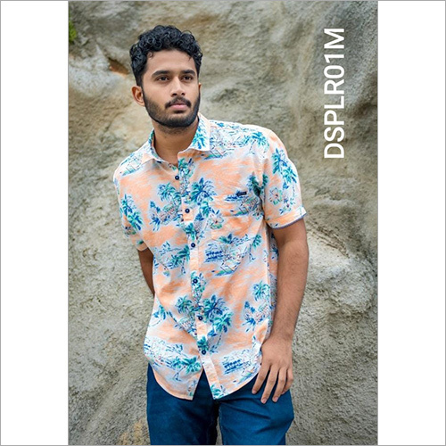 Cotton 100% White Printed Shirt By RENISE PRODUCTS PVT LTD