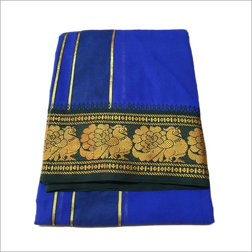 Multicolor Colour Jacquard Border Dhoti