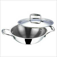 Stainless Steel Triply Kadhai With Lid