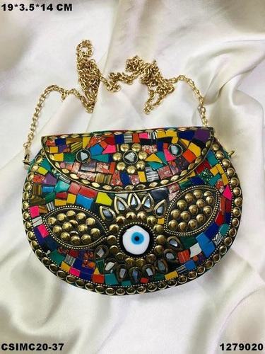 Metal Mosaic Clutch Bag