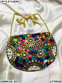 Metal Mosaic Clutch Bag