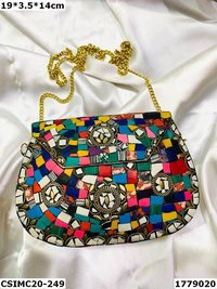 Metal Mosaic Clutch Bag