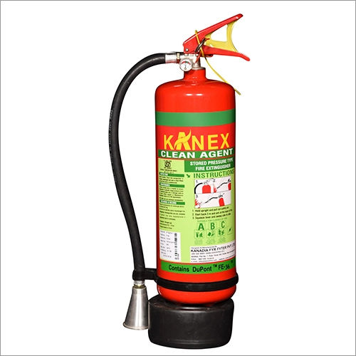 Red Clean Agent Gas Based Fire Extinguisher