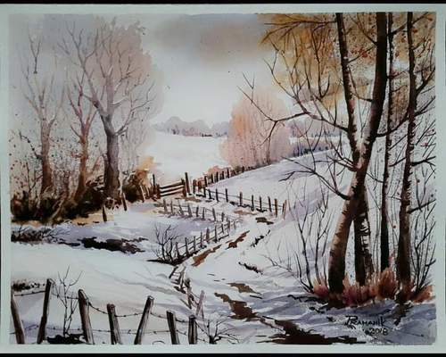 WATER COLOUR LANDSCAP PAINTING