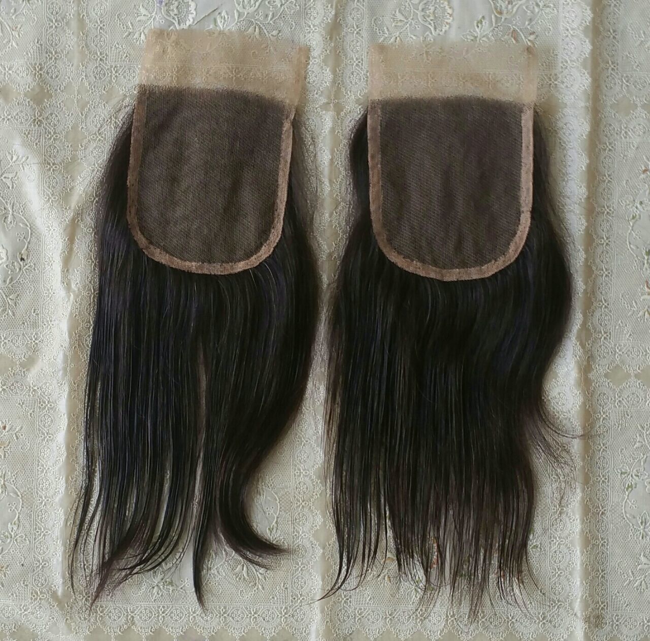 Indian Natural Straight Hair and swiss lace transparent closure 4x4