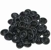 Black Rubber Finger Cots - Shape: Round