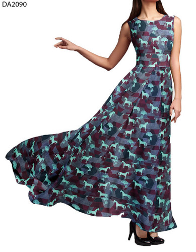 Colorful Animal Design Digital Prints on Khadi Reyon Fabric