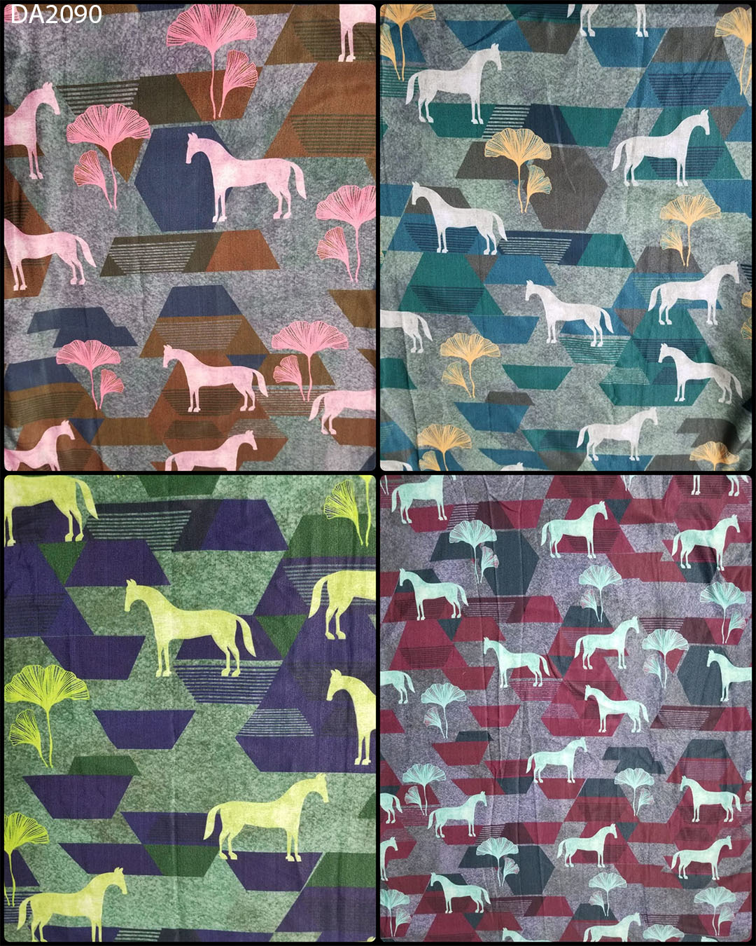 Colorful Animal Design Digital Prints on Khadi Reyon Fabric