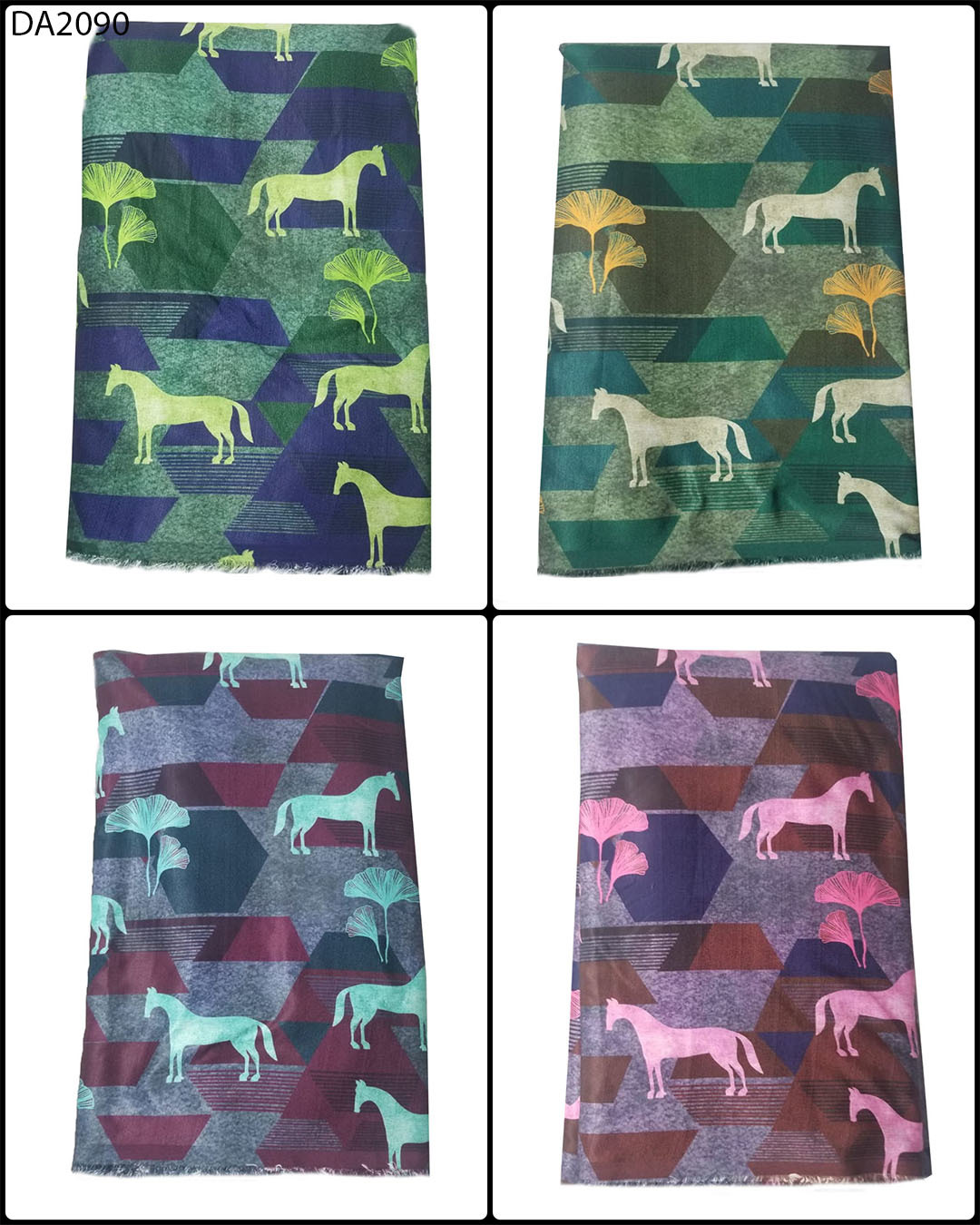 Colorful Animal Design Digital Prints on Khadi Reyon Fabric