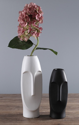 ABSTRACT FACE DECORATIVE FLOWER VASE 003