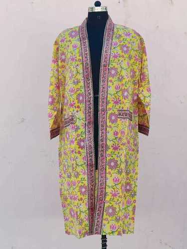 Hand Blockprinted Cotton Bathrobe