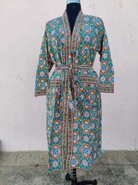 Hand Blockprinted Cotton Bathrobe