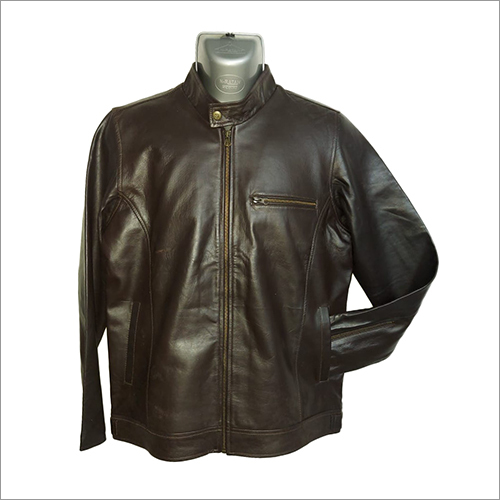Brown Leather Jacket By RATHANASRI SHOE ENTERPRISES