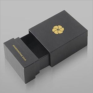 Black Custom Slide Open Rigid Packaging Box