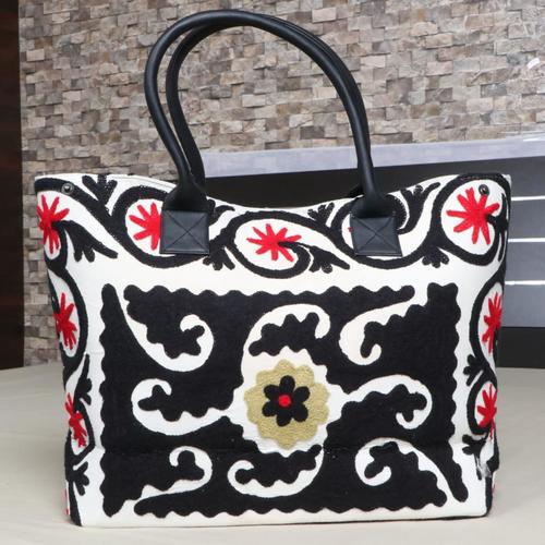 Multi Color Handmade Suzani Embroidered Tote Bags
