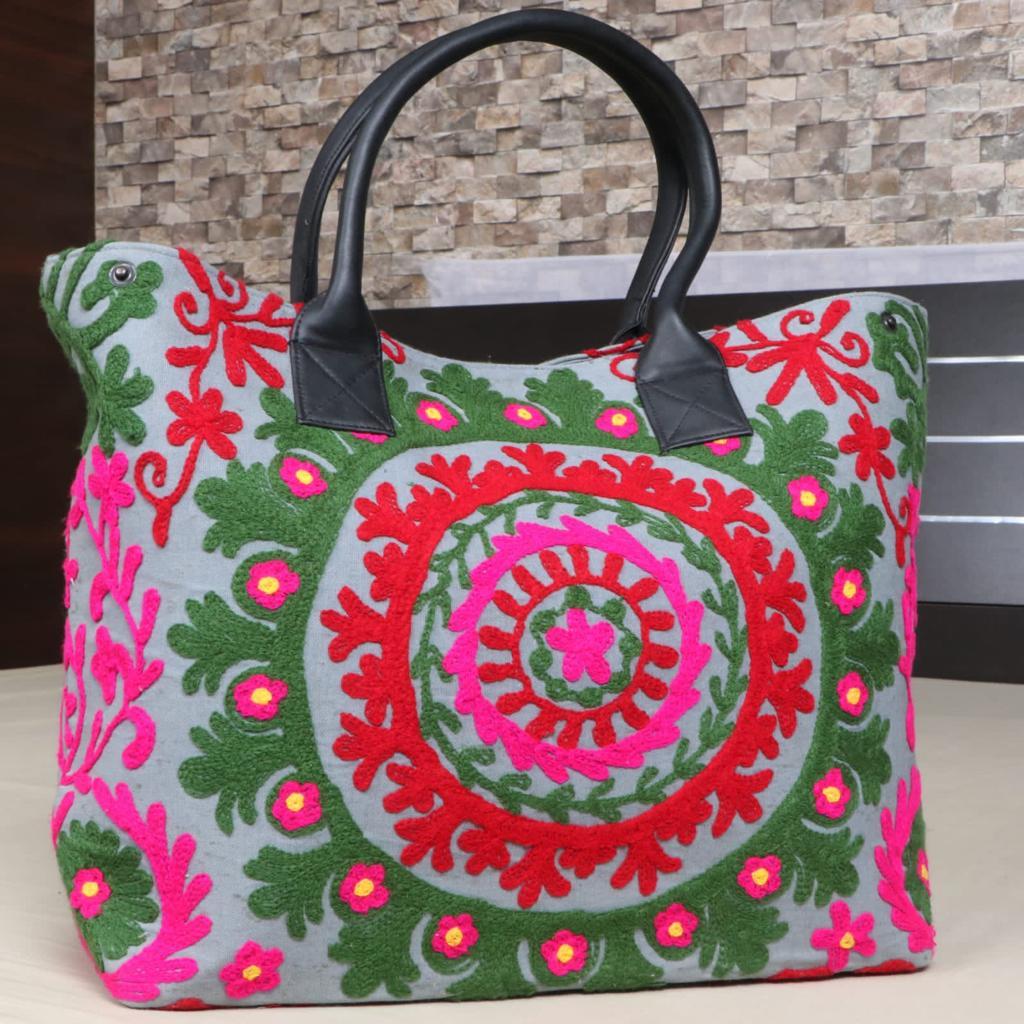 Handmade Suzani Embroidered Tote Bags