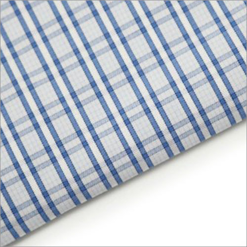 Small Check Cotton Shirting Fabrics