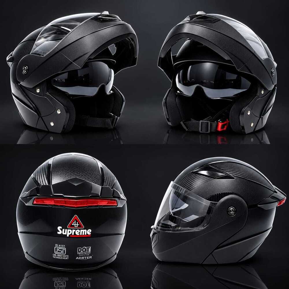 Flip Up Graphics Helmet - Color: Mt.Black