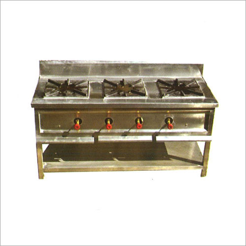 Stainless Steel Three Burner Range