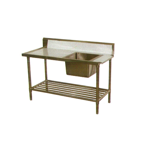 Stainless Steel Three Sink Unit With Work Table