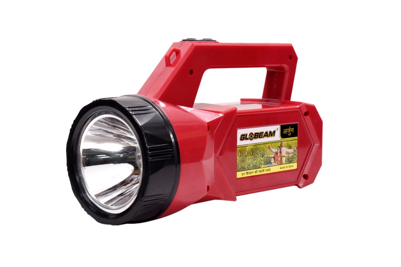 GLOBEAM - Solar Kisan Torch with 1 AMP Fast Charger and Belt , Model: Globeam Arjun kisan Torch