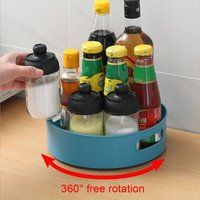 Round Rotating Storage Box 360 Degree Rotatable Storage Rack