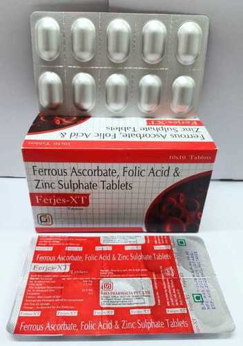 Ferrous Ascorbate 100 mg with Folic Acid Zinc Sulphate Tablet