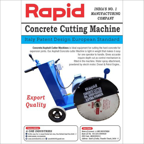 Concrete Cutting Machine On Rent